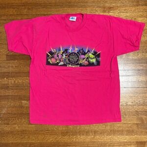 Disneyland Resort Electrical Parade Graphic T-Shirt Hot Pink X-Large Made in USA